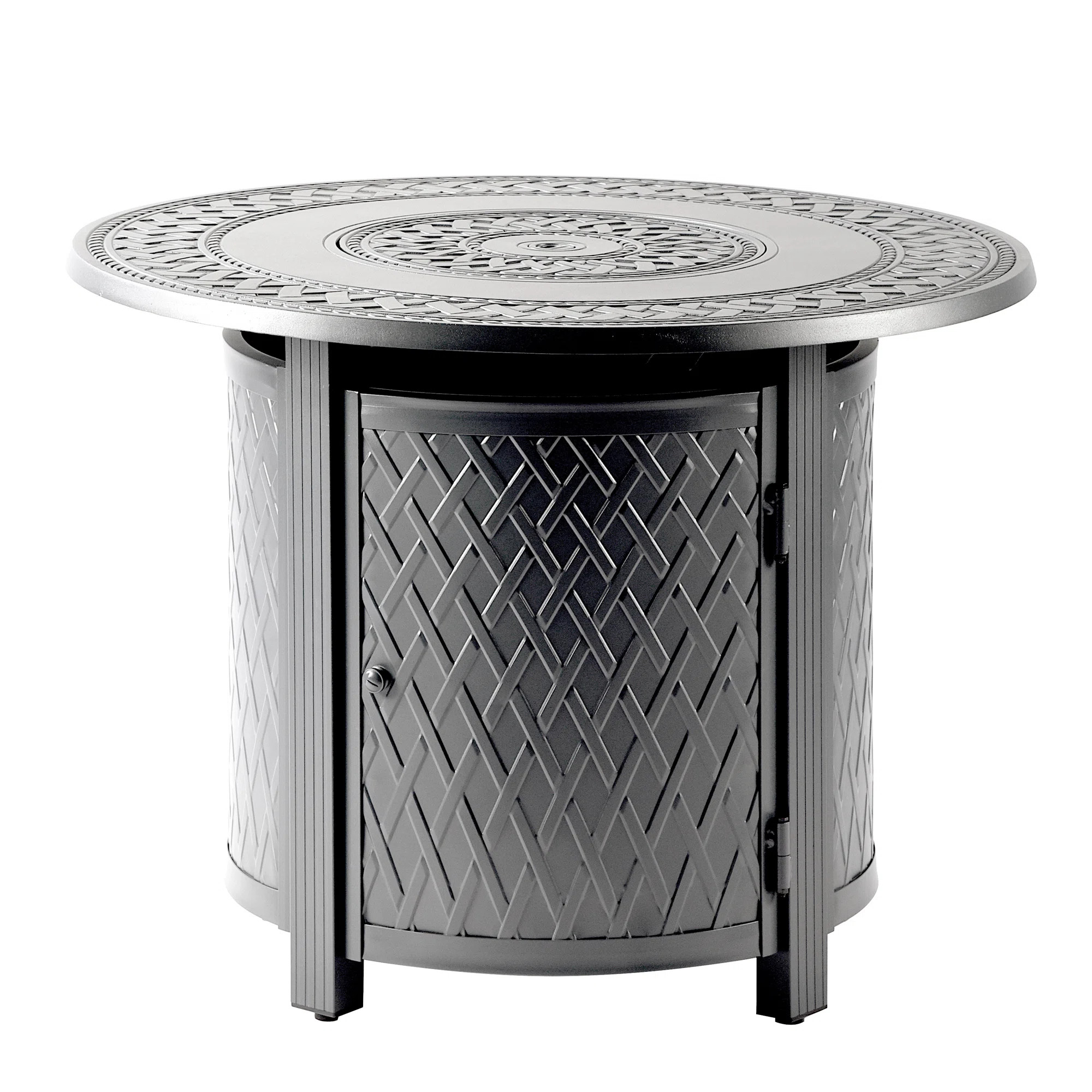 Delrick Round Smokeless Fire Pit Table with Hidden Fuel Tank | Wayfair North America