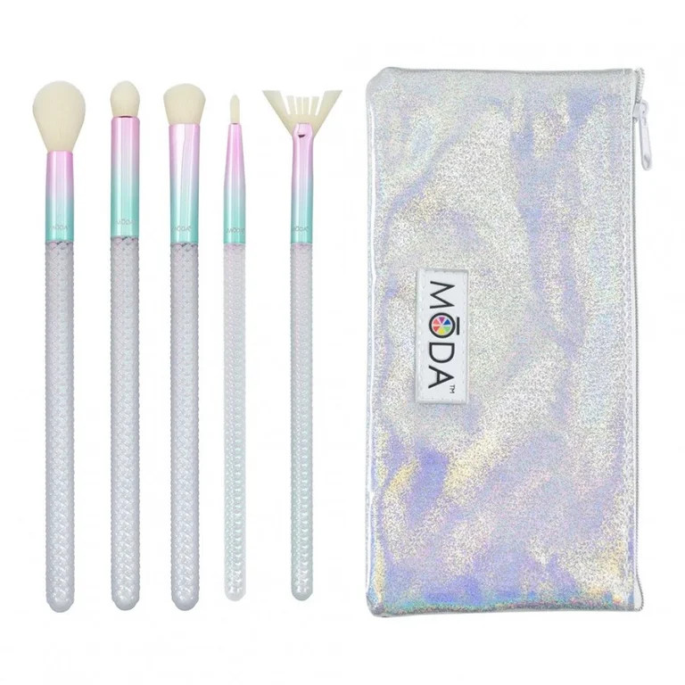 MODA Brush Mythical 6pc Enchanting Eye Makeup Brush Set with Holographic Zip Case, Includes - Eye... | Walmart (US)