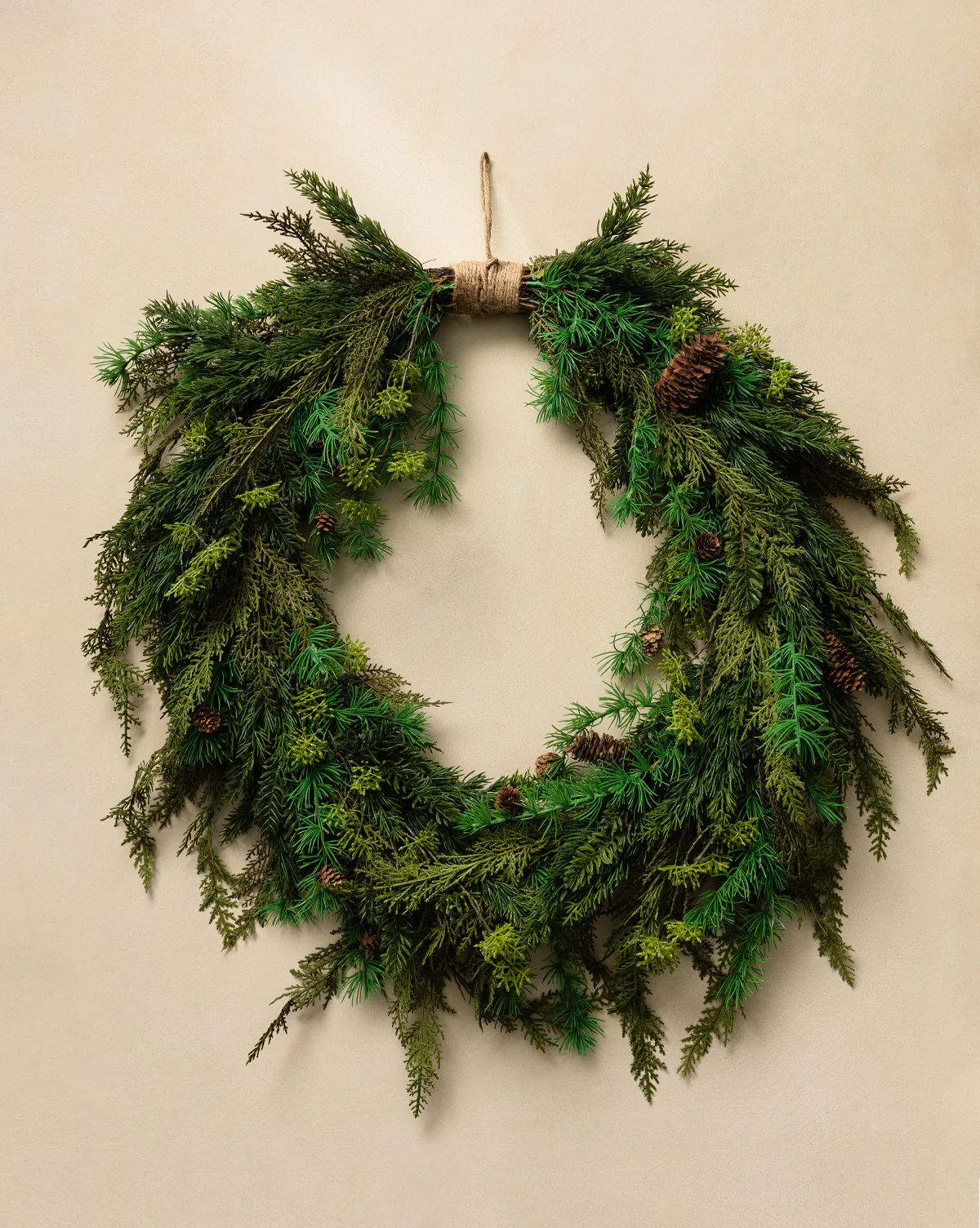 36" Faux Cedar & Pinecone Wreath | McGee & Co. (US)