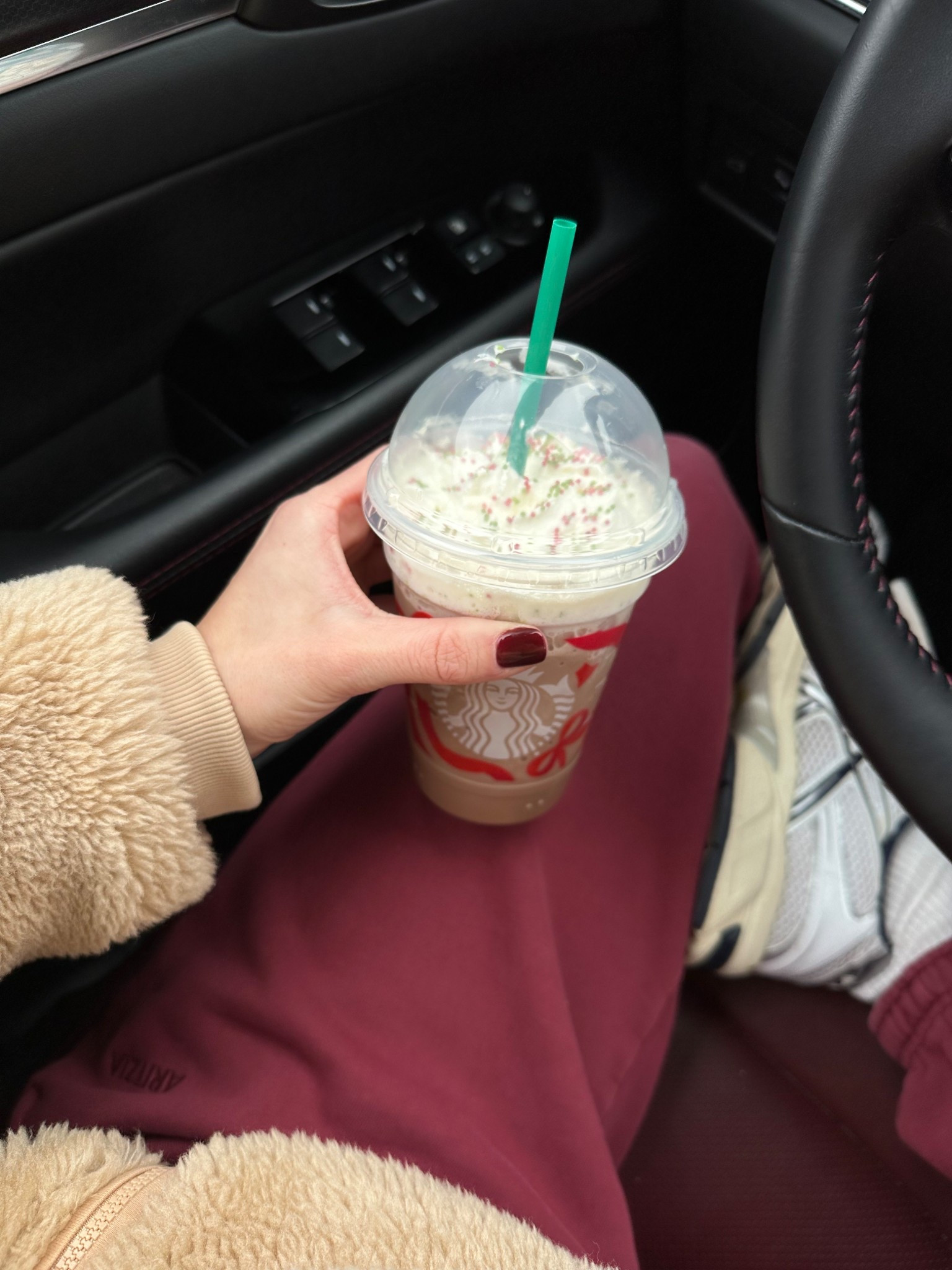 #ad Frozen Peppermint Hot Chocolate exclusively at Starbucks cafes in Target 🎄☕️ @target @starbucks @shop.ltk #liketkit #StarbucksCreator #target #TargetPartner
https://www.target.com/c/starbucks/-/N-5cofw 

 