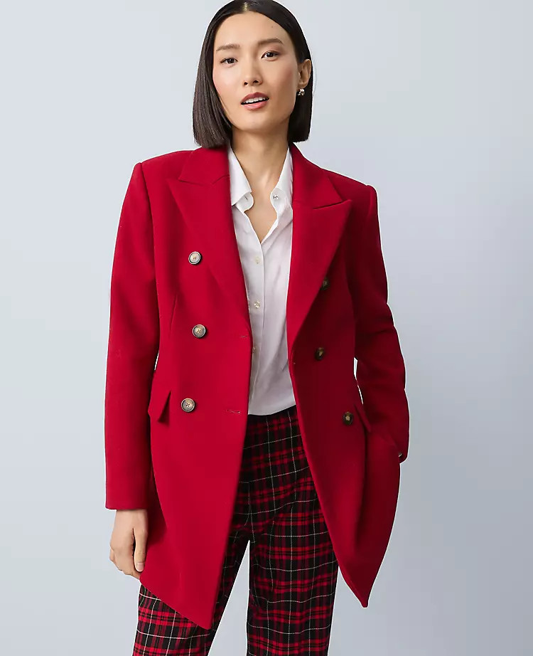 Fitted Double Breasted Coat | Ann Taylor
