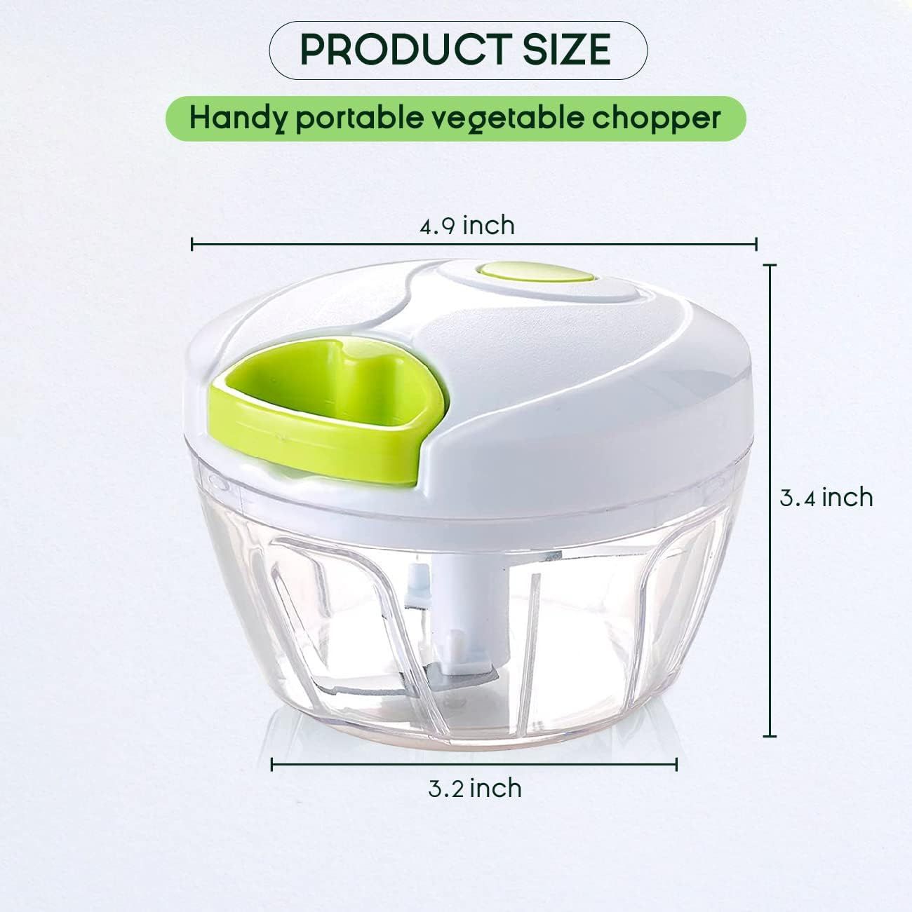 【UPGRADED BLADES】Manual Food Chopper Hand Pull Food Processor Vegetable Cutter, Chopper Hand ... | Amazon (US)