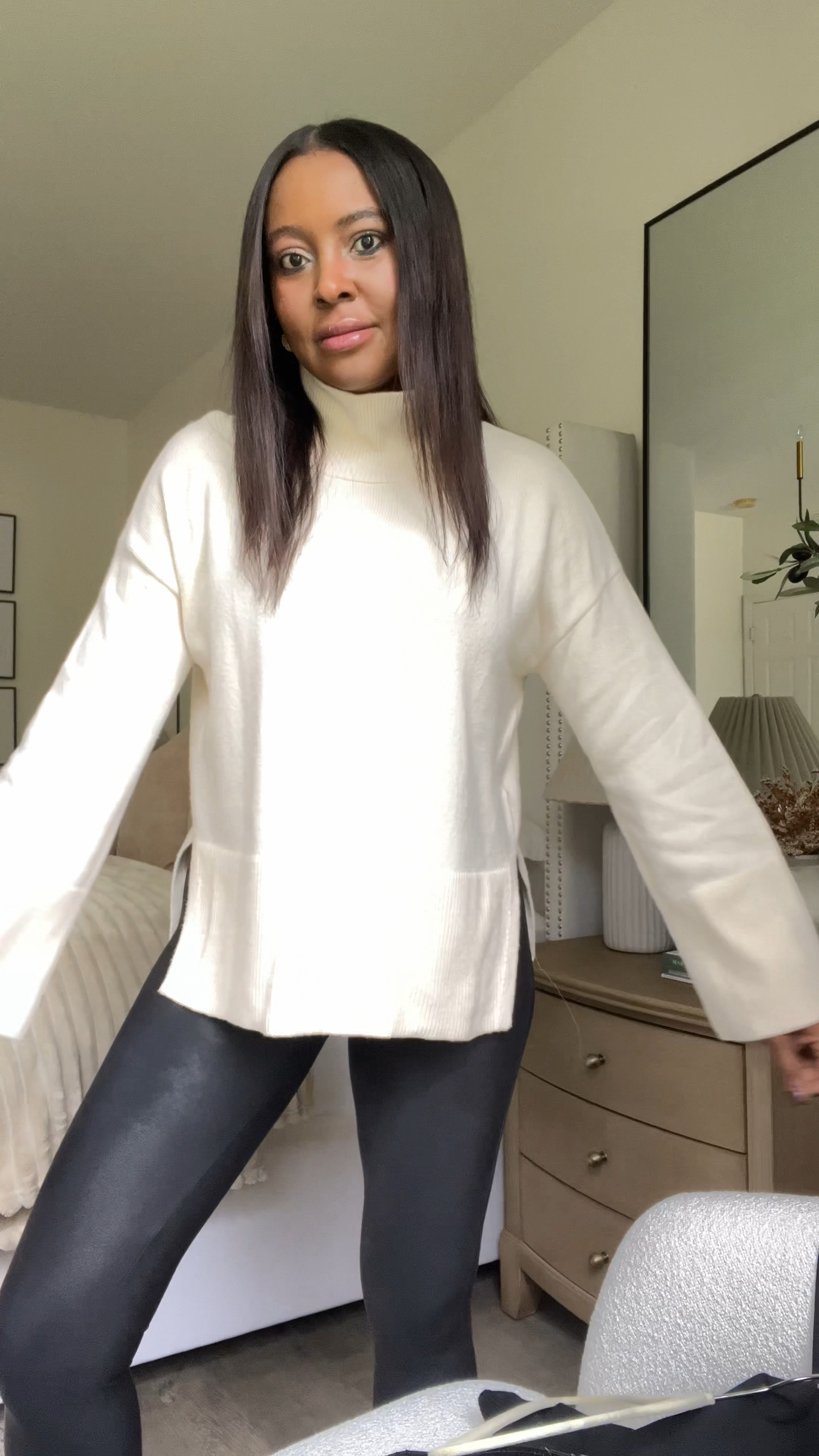 Leather leggings outfit

#LTKTravel #LTKOver40 #LTKxMadewell