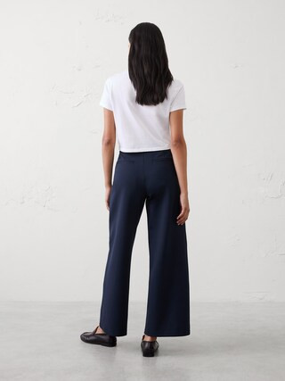 High-Rise Wide-Leg Ponte Pant | Banana Republic Factory