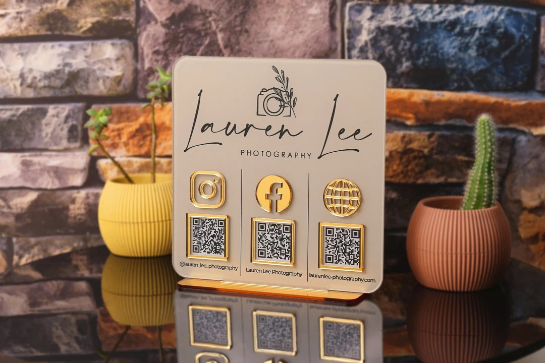 Multi QR Code Business Social Media Sign | Payment Sign | Custom Logo Sign | Payment Method and S... | Etsy (US)