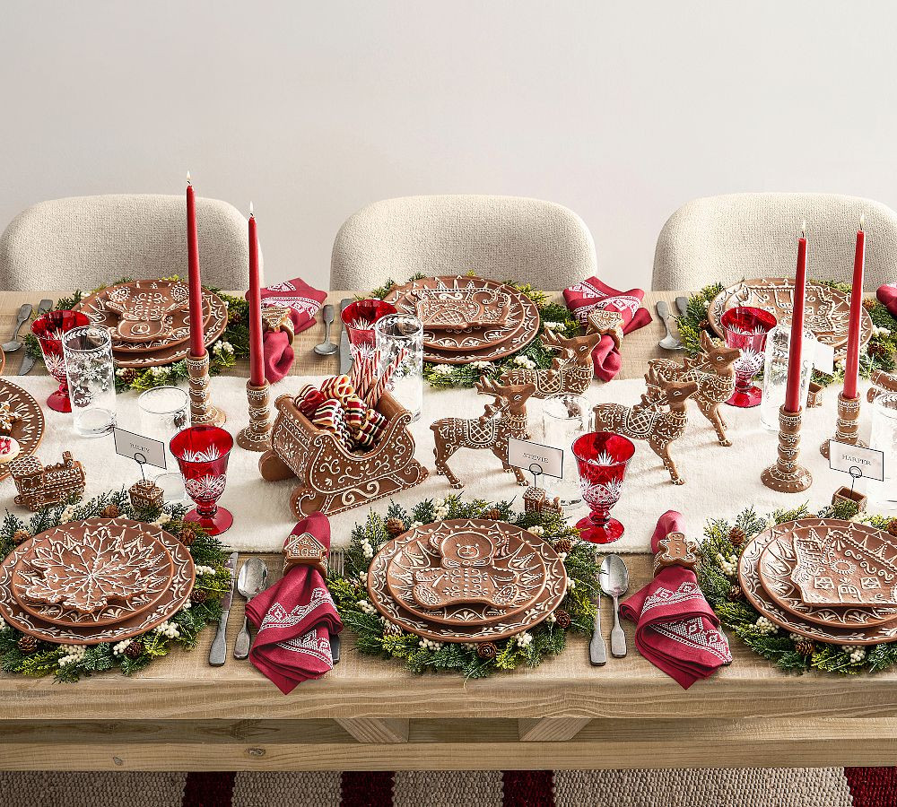 Handcrafted Ceramic Gingerbread Candle Holder | Pottery Barn (US)