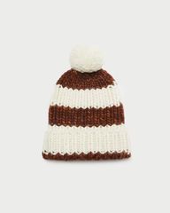 Ava Brown Stripe Wool Hat | Loeffler Randall