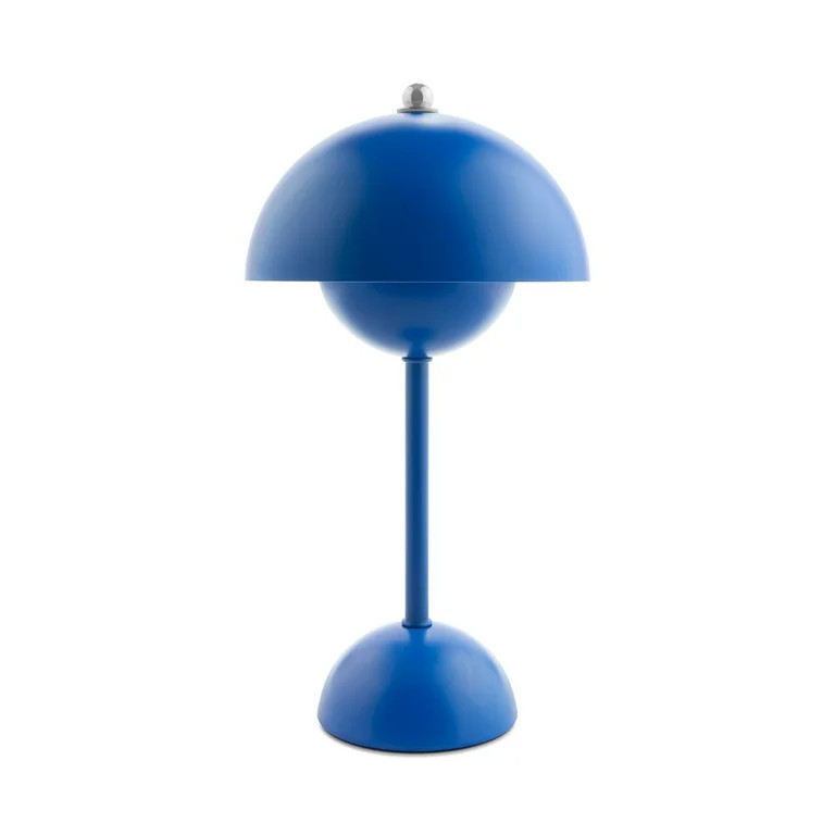 Mainstays by Becky G and Alejandra Rechargeable Dome Table Lamp, Touch On/Off, Royal Blue, 11.5"H | Walmart (US)