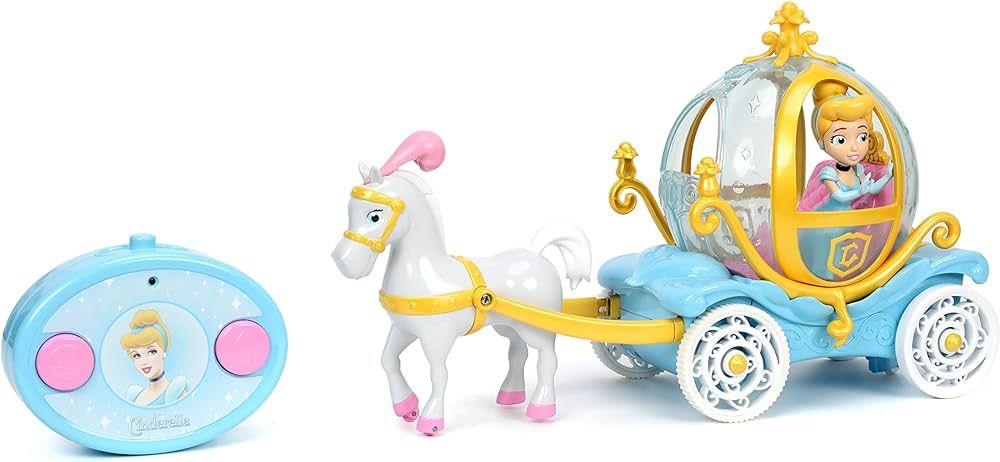 Jada Toys Disney Princess Cinderella Horse-Drawn Carriage RC Radio Control Vehicle, Toys for Kids | Amazon (US)