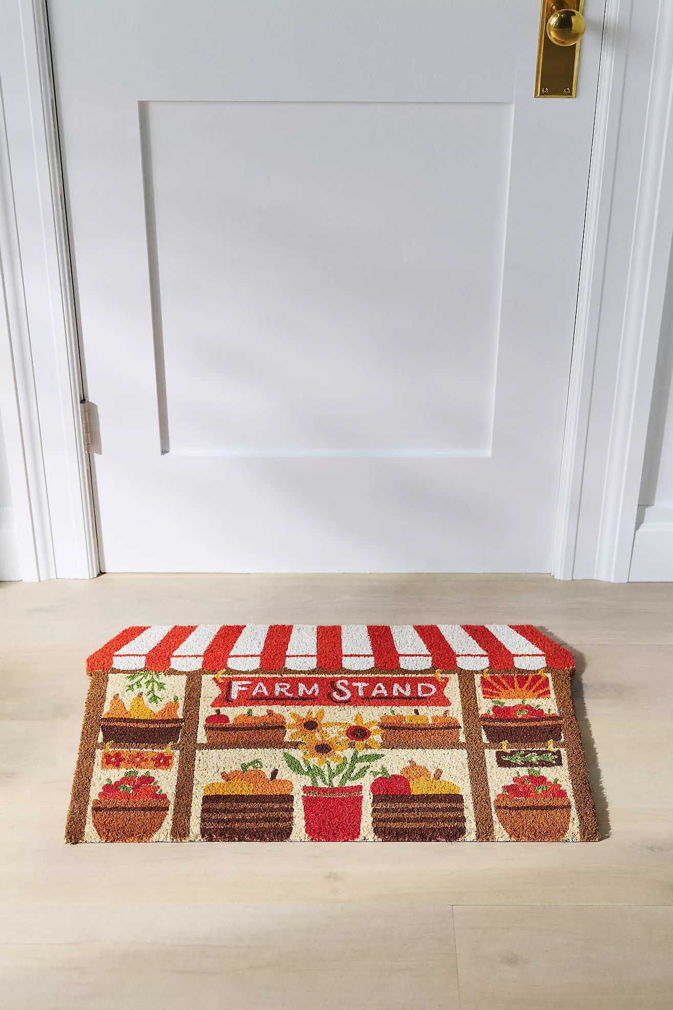 Farm Stand Coir Printed Doormat | Anthropologie (US)