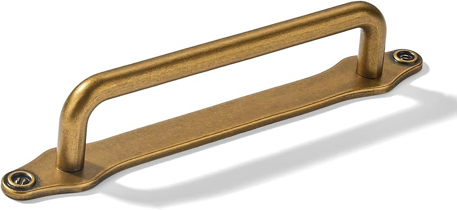 khtumeware 5 Pack 5 Inch Hole Center Antique Brass Cabinet Pull with Backplate Solid Heavy Duty H... | Amazon (US)