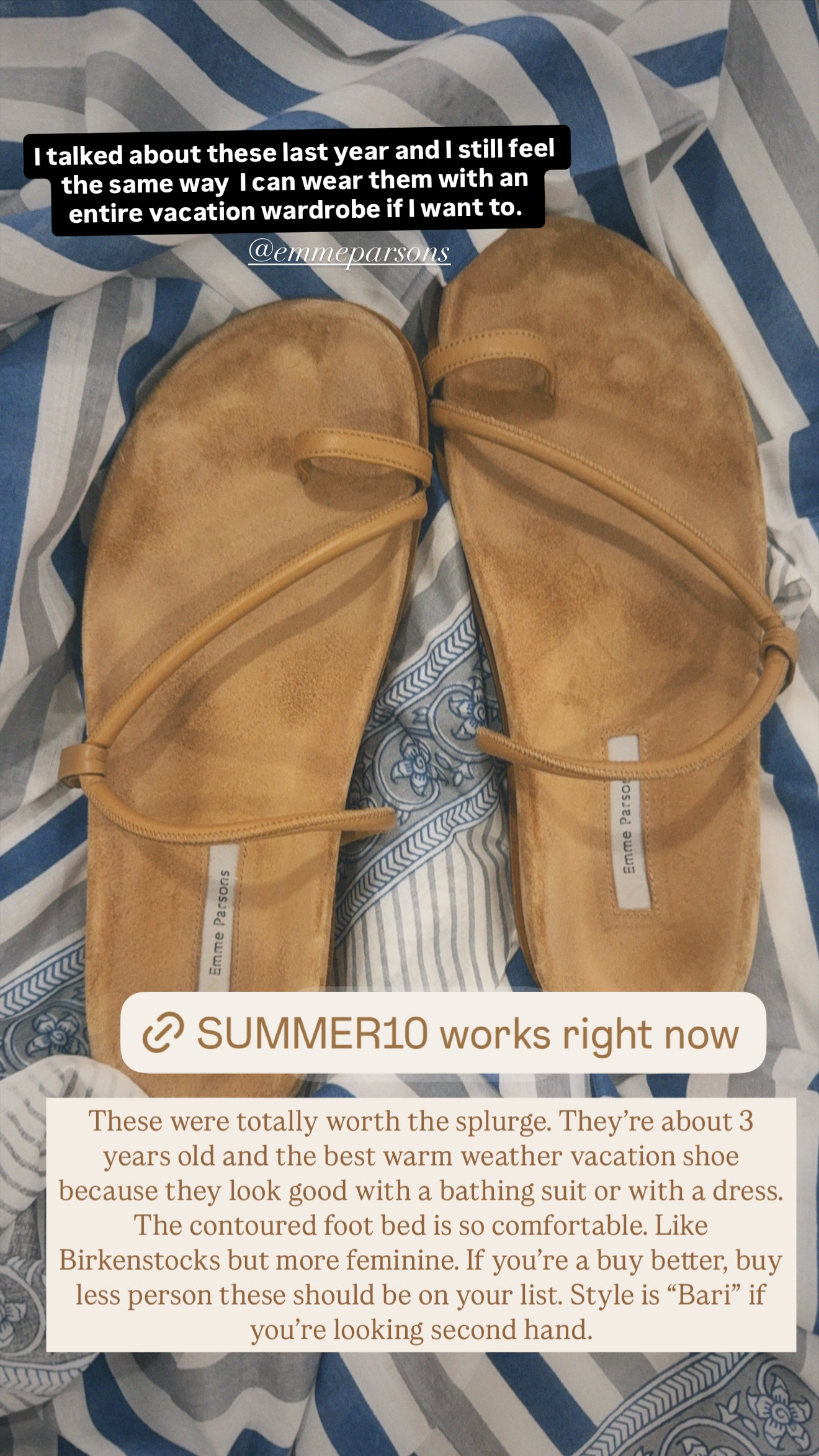 The best vacation sandals 

 