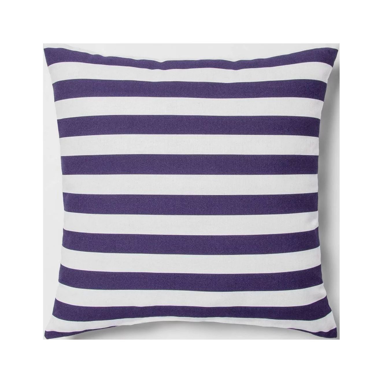 Sun Squad Indoor/Outdoor Striped Square Throw Pillow, Navy/White | Walmart (US)