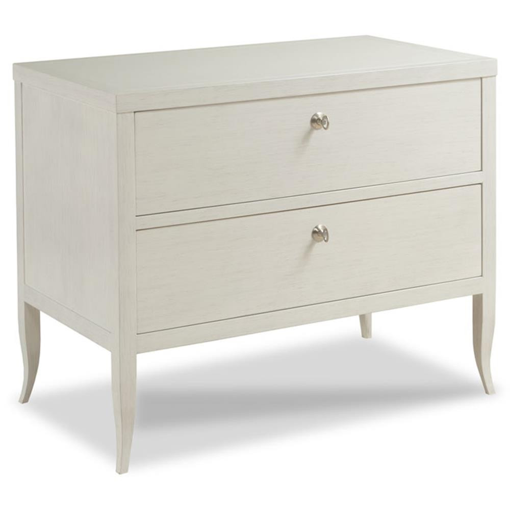 Woodbridge Sarah French Country Carrara White Hardwood 2 Drawer Dresser | Kathy Kuo Home