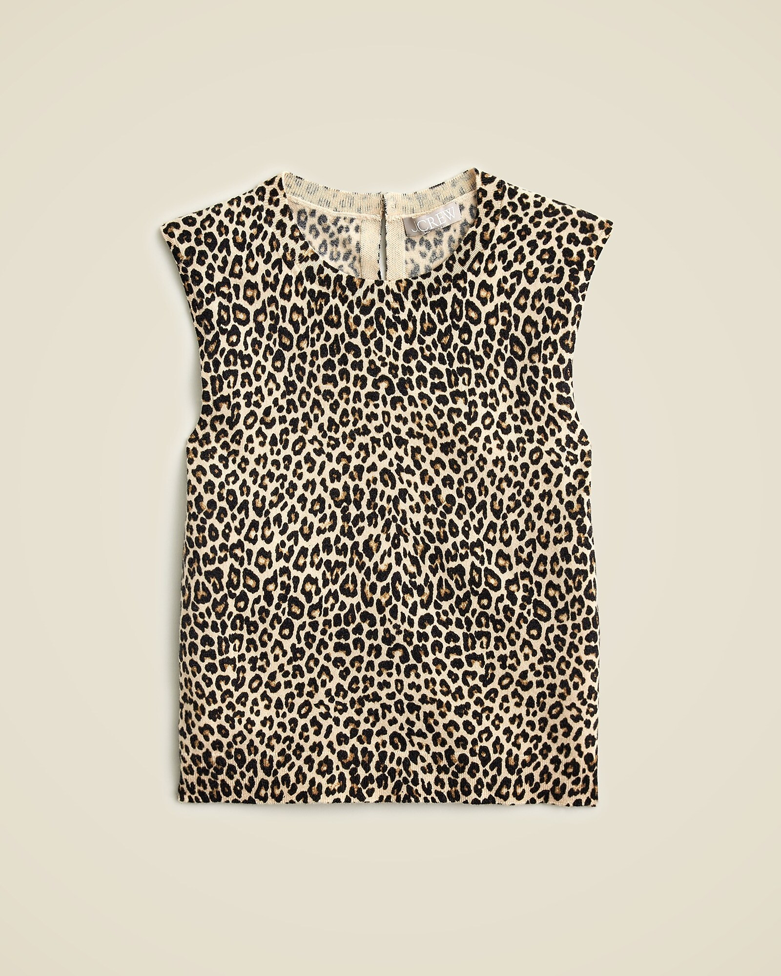 Featherweight cashmere-blend sweater shell in leopard print | J. Crew US