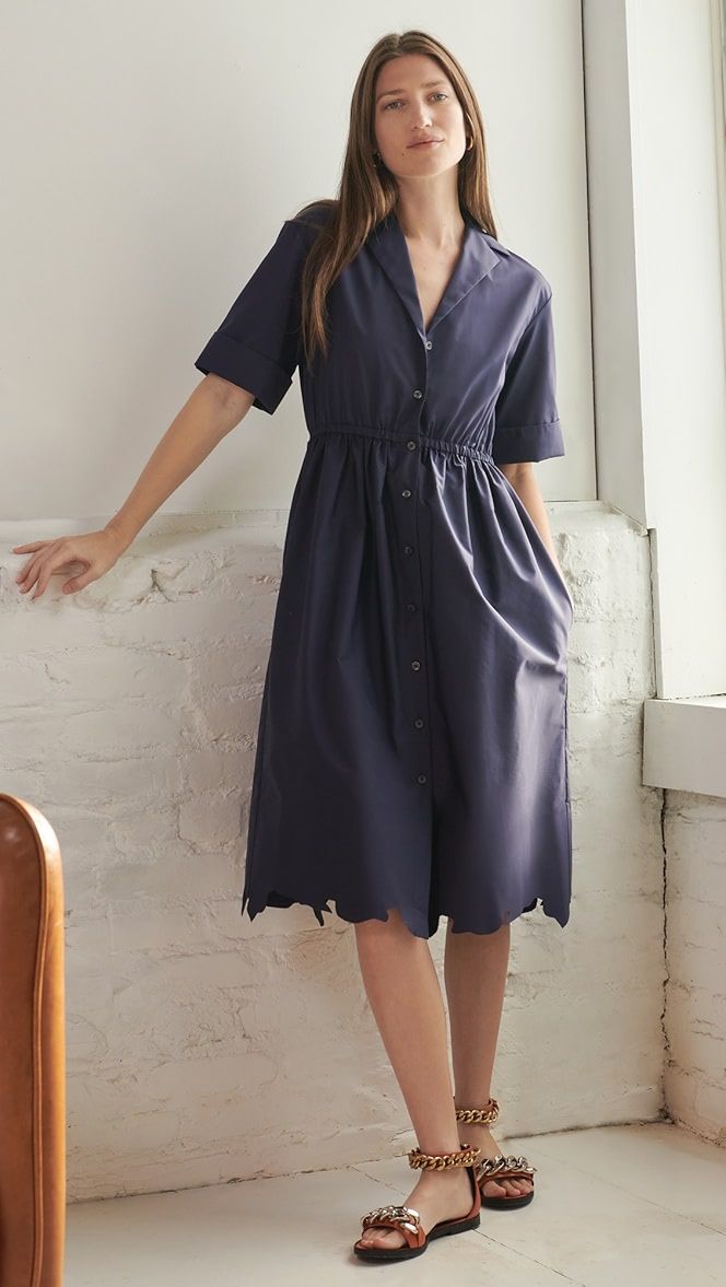 Jane Scalloped Shirt Dress | Shopbop