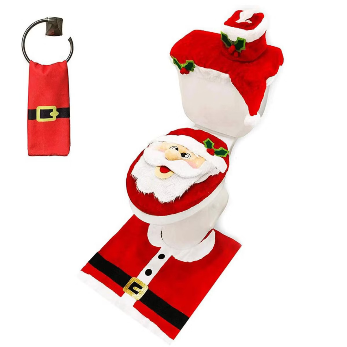 JOYFY 5pcs Christmas Santa Theme Bathroom Decoration Xmas Gift Christmas Decoration | Target