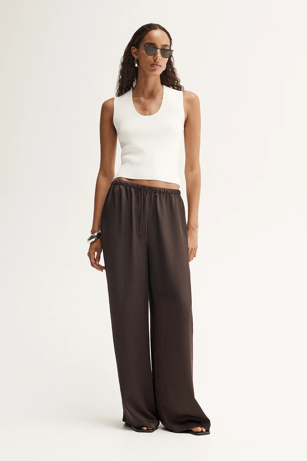 Hayes Knit Top White | Elka Collective