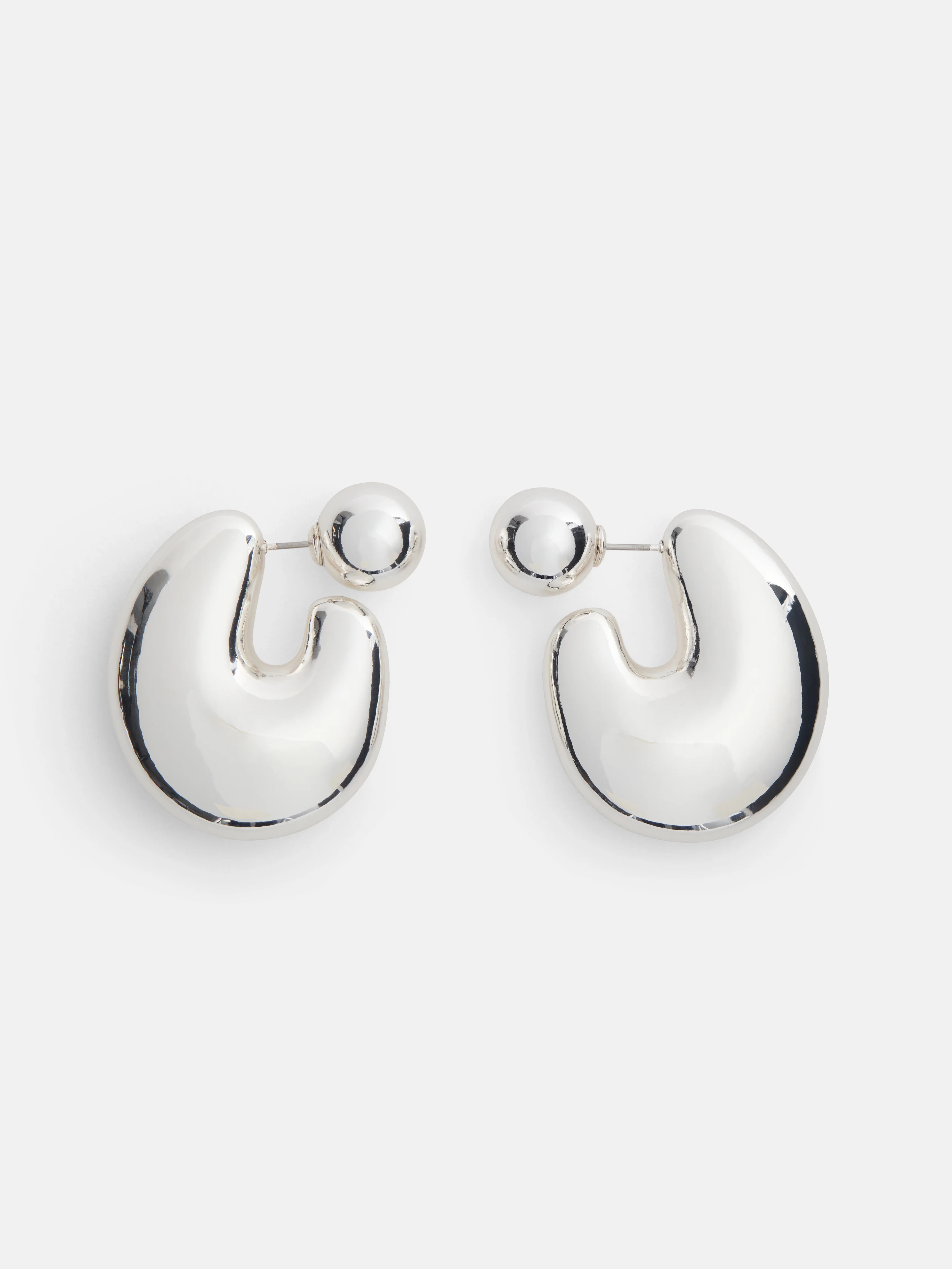 Scoop Women's Silver Tone Open Hoop Earrings, 1 Pair | Walmart (US)
