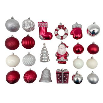 Holiday Living 72-Pack Multiple Colors/Finishes Indoor Ornament Shatterproof | Lowe's