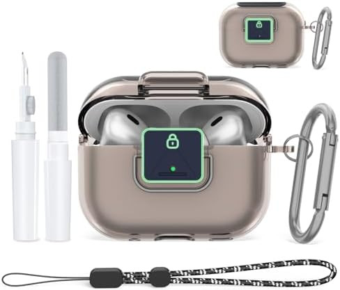 Nimuw [Secure Lock] for Airpods Pro 2nd/1st Gen Case, Soft Clear TPU Shockproof Protective Cover ... | Amazon (US)