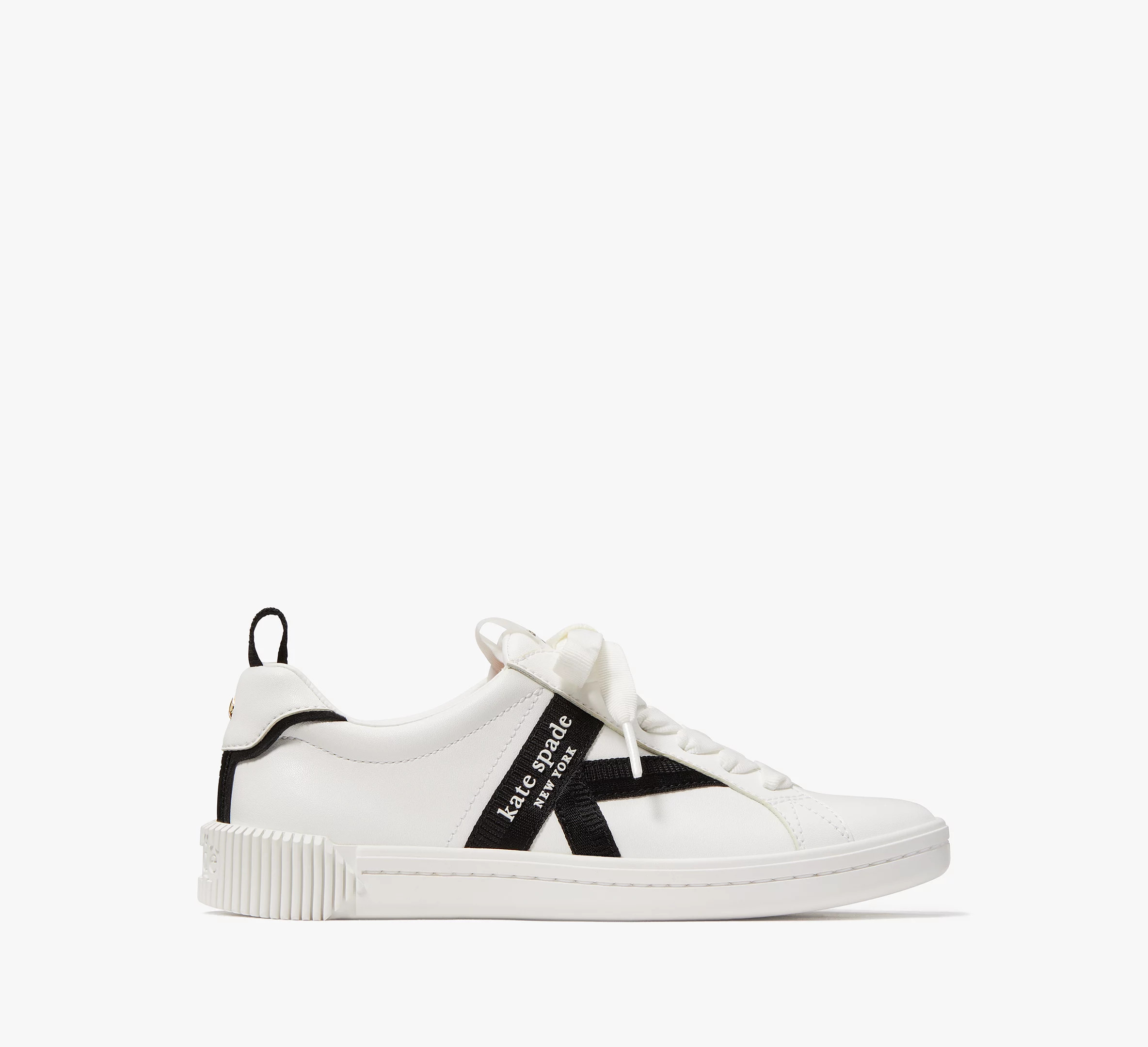 Kate Spade K As In Kate Court Sneaker, White/Black - 9.5 | Kate Spade (US)
