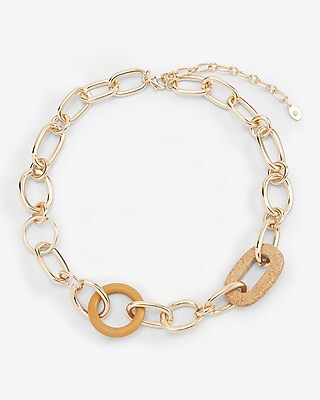 Mixed Media Chain Necklace | Express