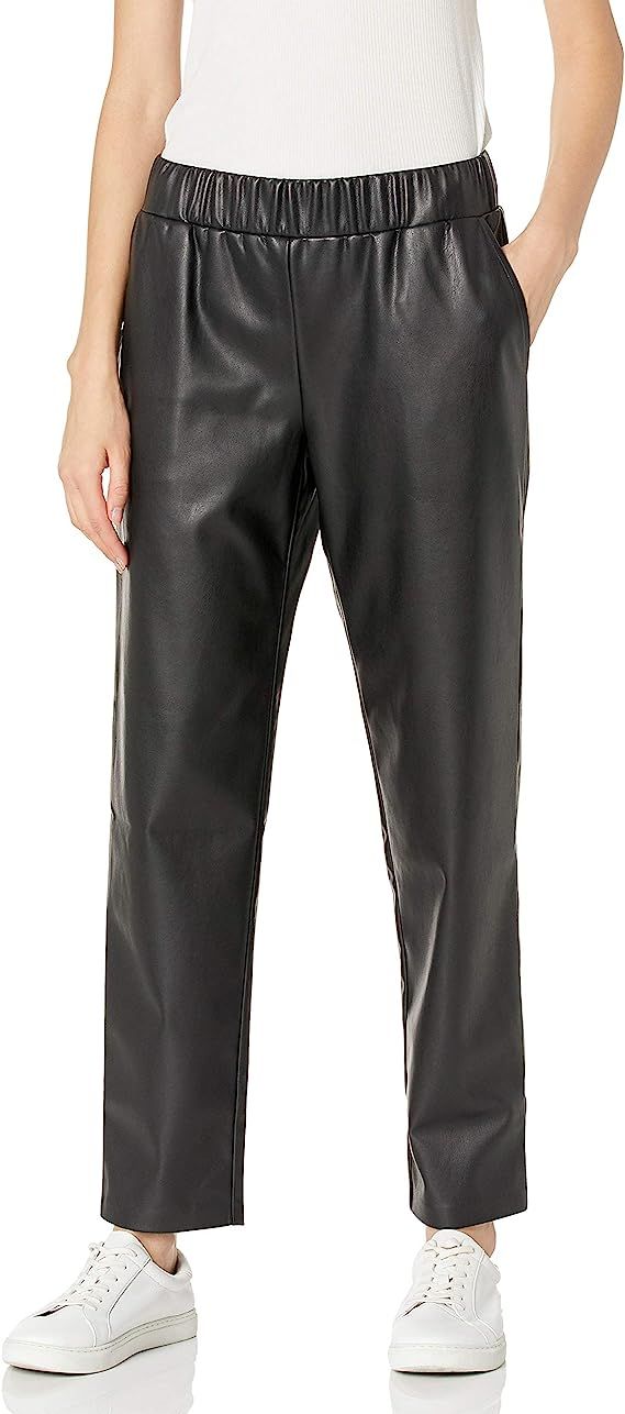 The Drop Women's @lisadnyc Faux Leather Pull-On Jogger | Amazon (US)