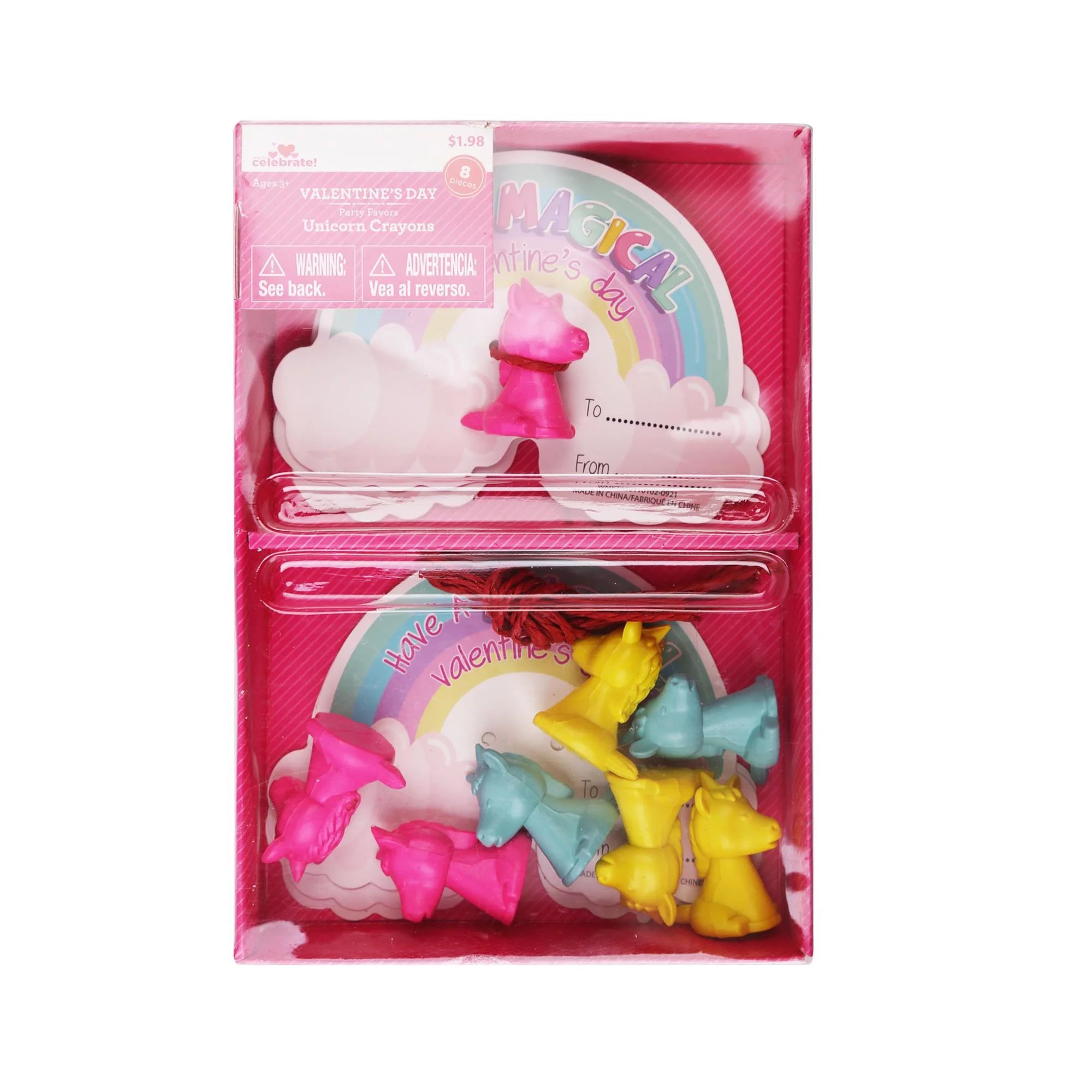 Way To Celebrate Valentine's Day Unicorn Crayons Party Favors, 8 Count | Walmart (US)