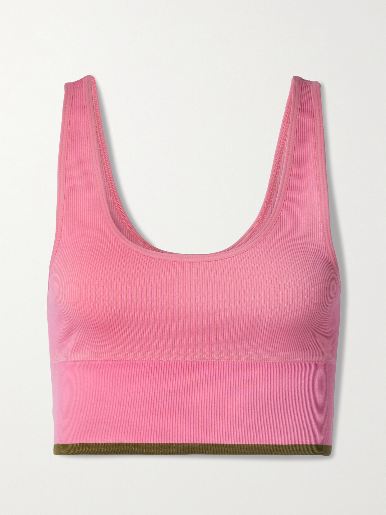 Outdoor Voices - Ribbed Stretch Sports Bra - Pink | NET-A-PORTER (US)