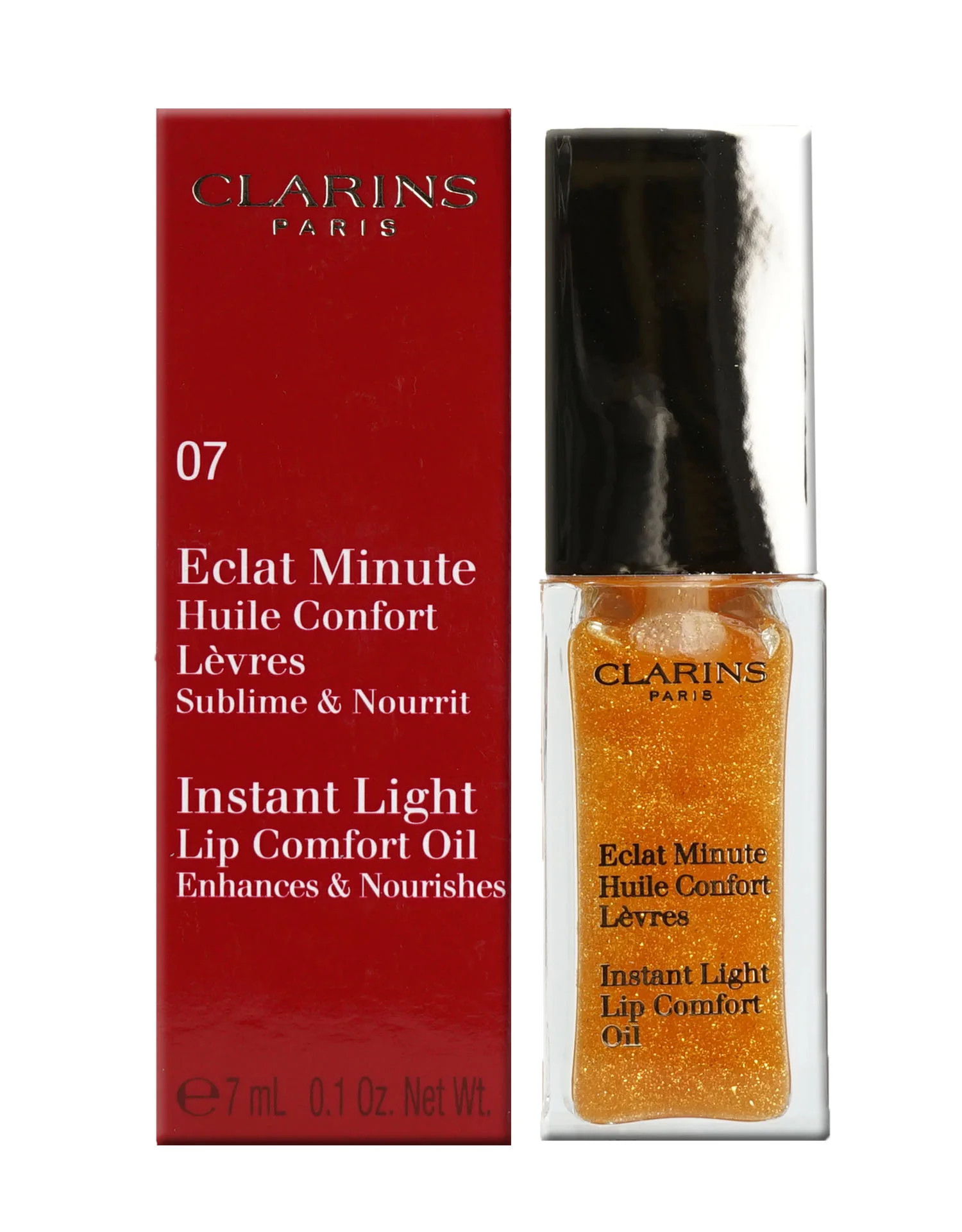 Clarins Instant Light Lip Comfort Oil 07 Honey Glam 0.1 OZ | Shop Simon