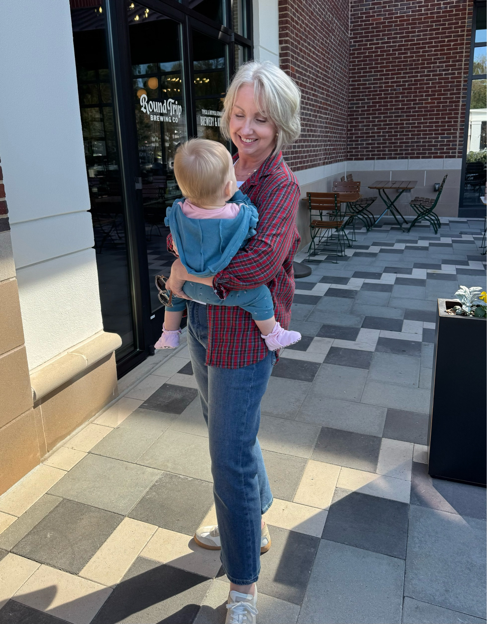 It’s a Mimi day! And this cotton flannel shirt is comfy for me and my sweet grandbaby. This casual fall outfit fits true to size  

#LTKMidsize #LTKOver40