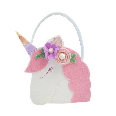 Easter Felt Basket White Unicorn - Spritz™ | Target