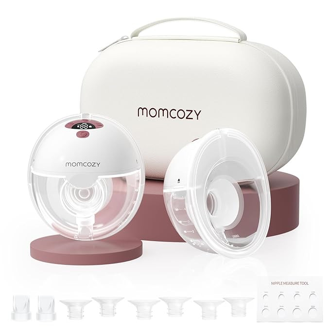 Momcozy Breast Pump Hands Free M5, Wearable Breast Pump of Baby Mouth Double-Sealed Flange with 3... | Amazon (US)