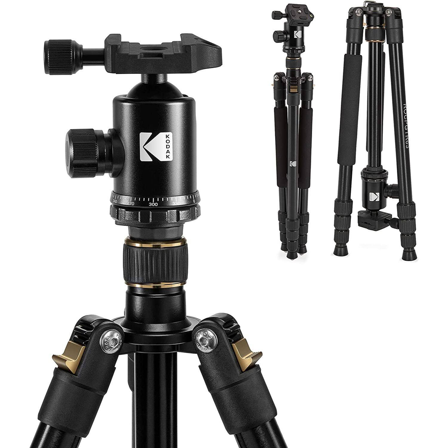 Kodak Photo Gear 63" Tripod and Monopod with 360° Ball Head Premium Professional 2-in-1 Aluminum... | Best Buy U.S.