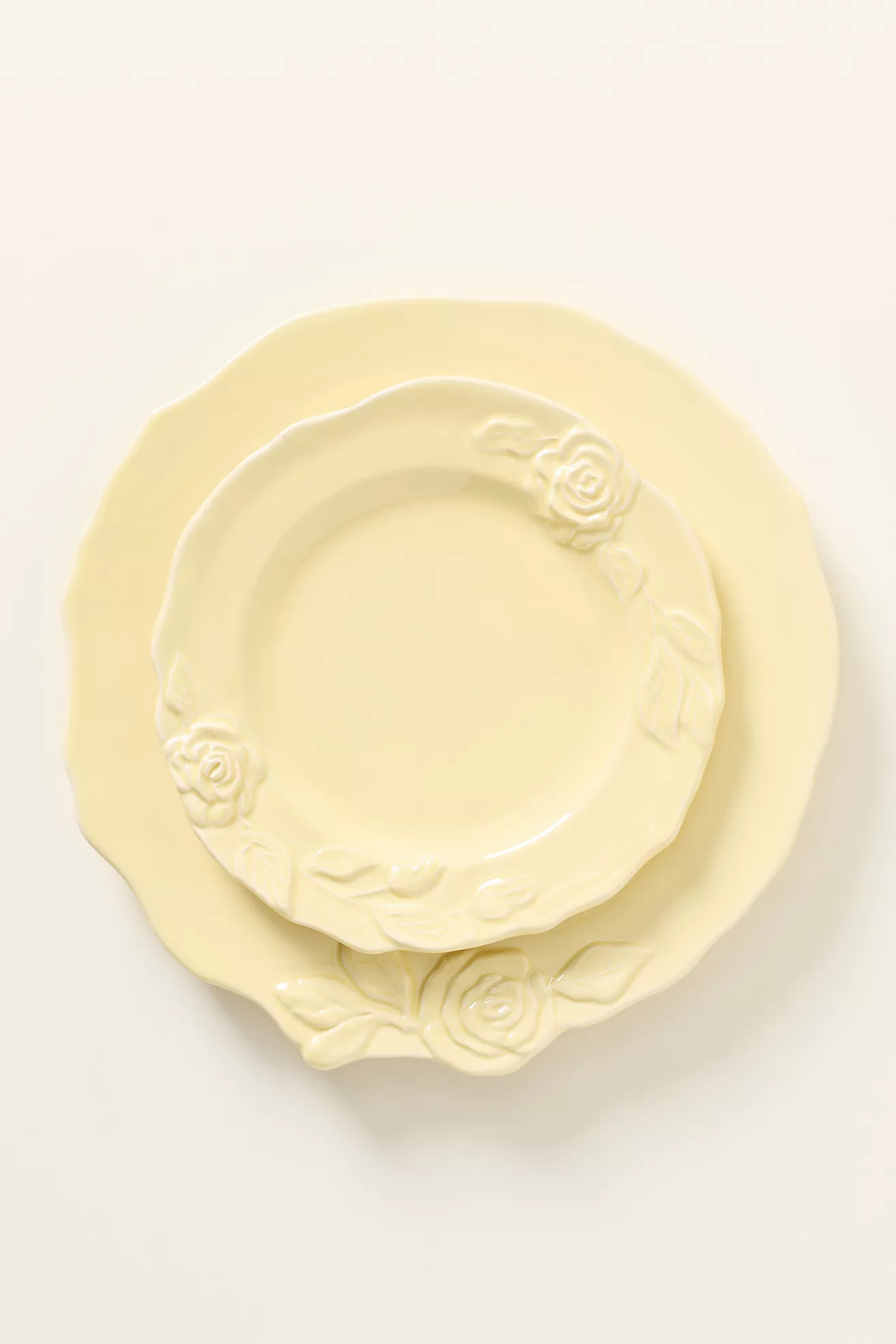 Rose Italian Earthenware Dessert Plates, Set of 4 | Anthropologie (US)