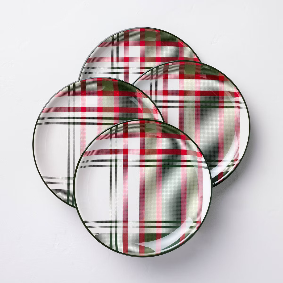 10.5" Christmas Plaid Melamine Dinner Plate - Hearth & Hand™ with Magnolia | Target