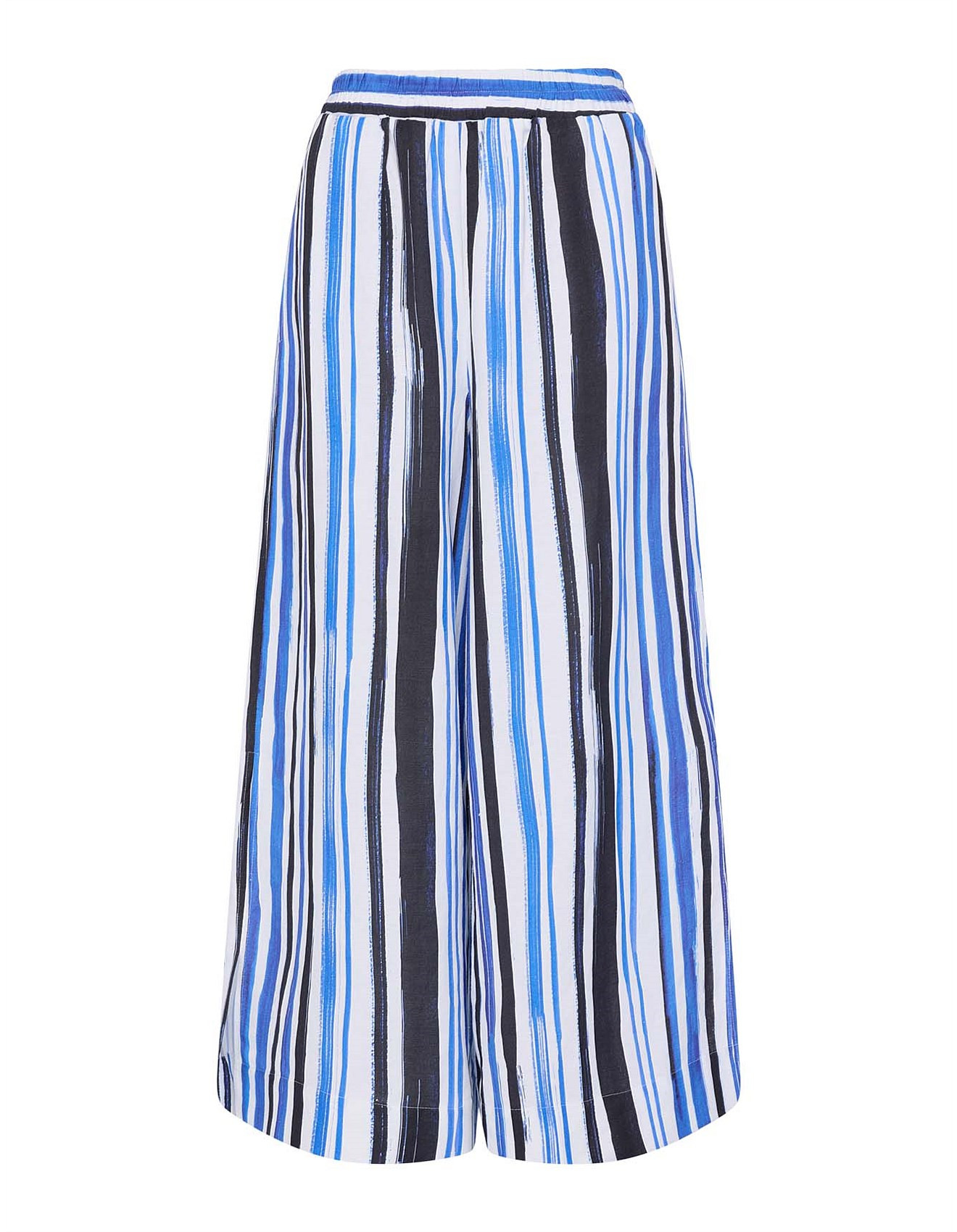ZESTFUL STRIPED WIDE LEG PANT | David Jones (Australia & New Zealand)