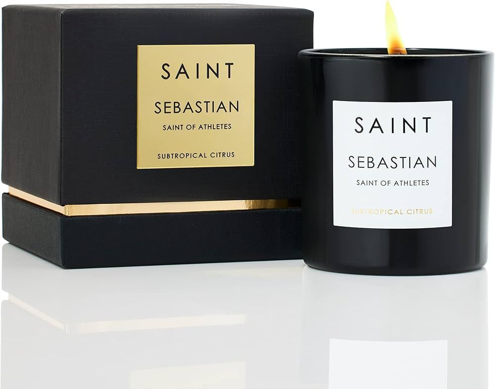 SAINT Sebastian Scented Candle with Prayer, Prayer Coin, and Holy Oil, Saint of Athletes, Soy Coc... | Amazon (US)