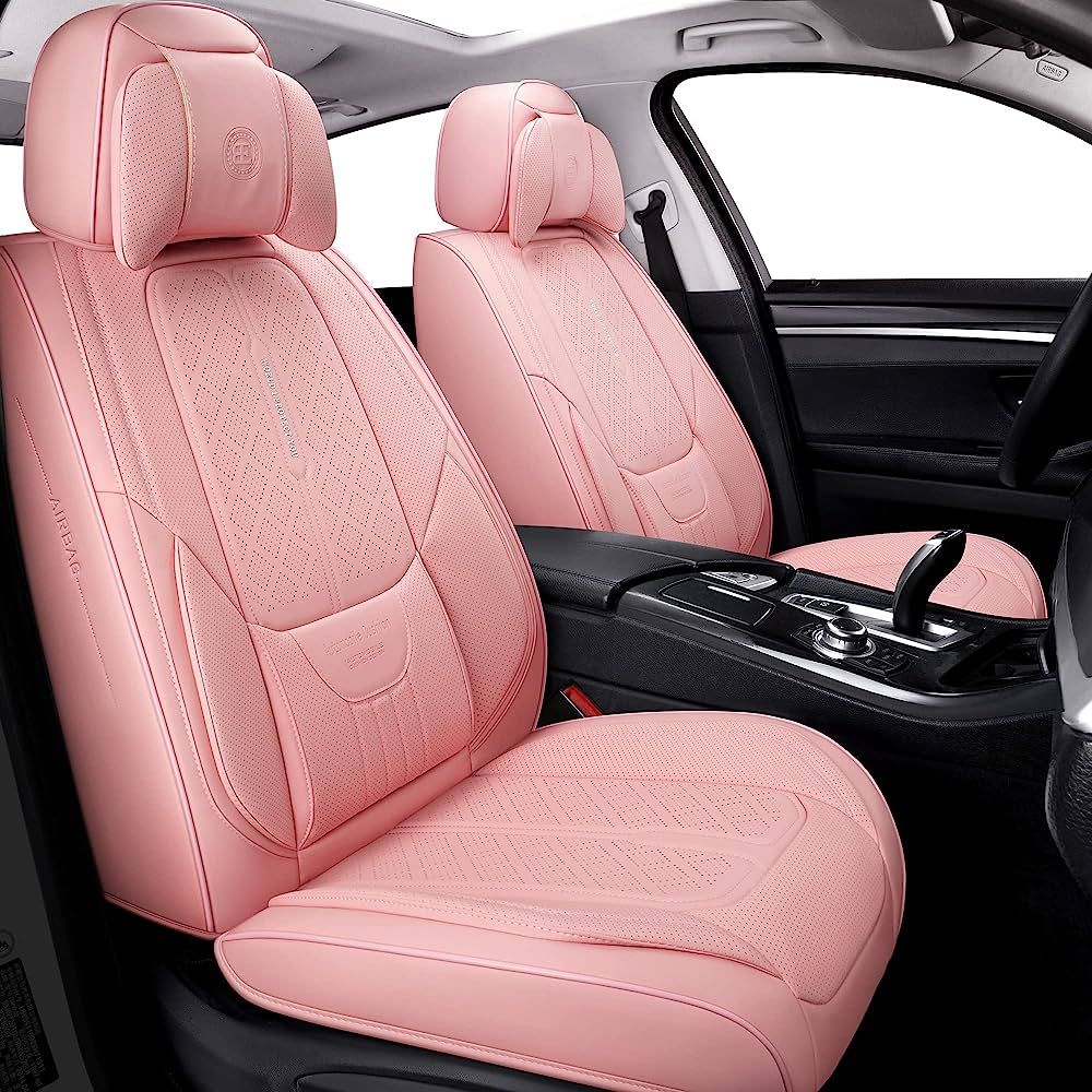 NS YOLO Full Coverage Leather Car Seat Covers for Front Seats Universal Fit for Cars SUV Pick-up ... | Amazon (US)
