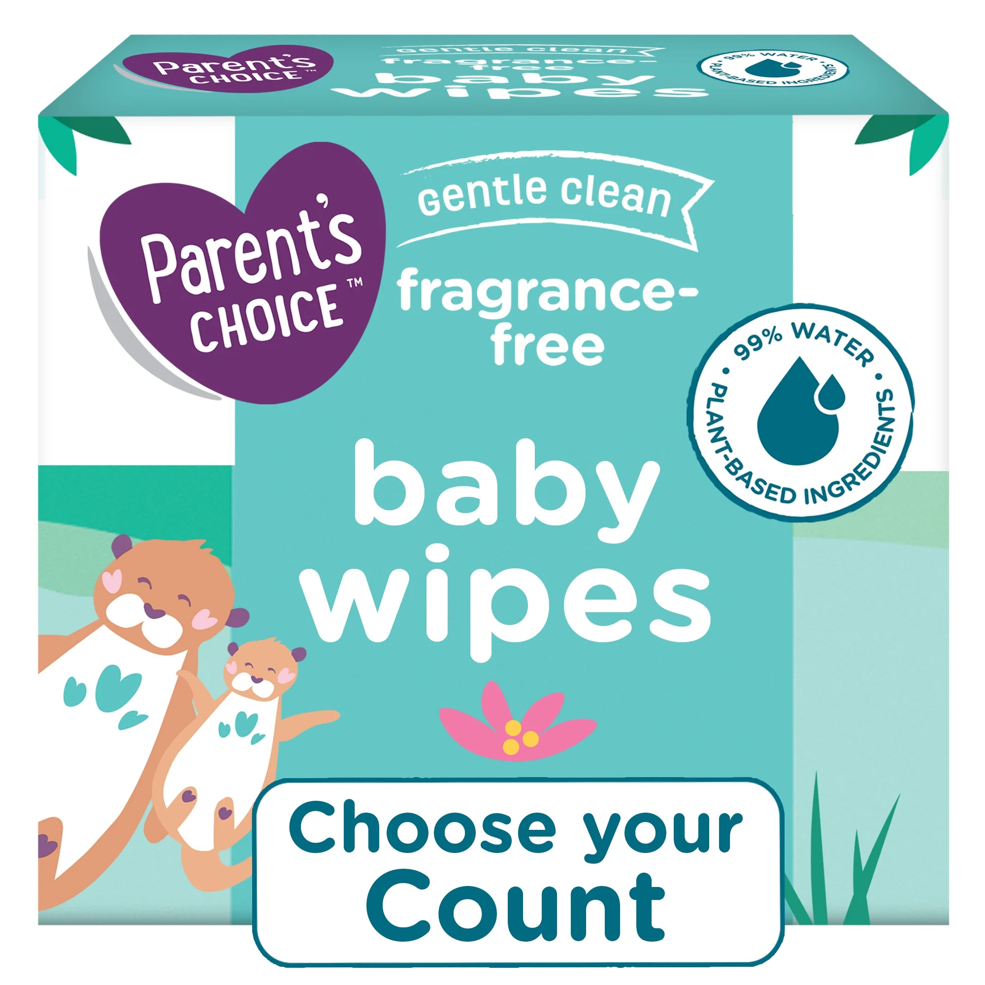 Parent's Choice Fragrance Free Baby Wipes, 8 Flip-Top Packs (800 Total Wipes) | Walmart (US)