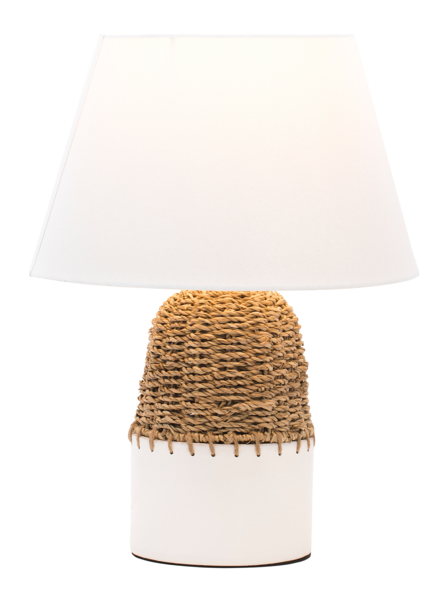 Uno Shade Lamp With Bamboo And Seagrass Detail | The Global Decor Shop | Marshalls | Marshalls