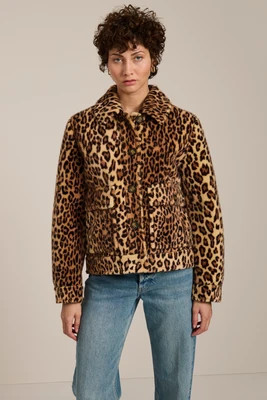Dakota Leopard Print Faux Fur Jacket | Bernardo Fashions