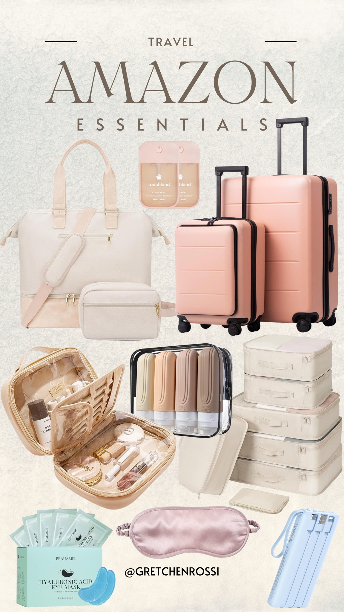 Amazon travel - travel essentials - travel must haves - vacation must haves - luggage - packing cubes - eye mask 

#LTKTravel #LTKItBag