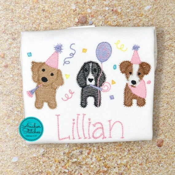 Girls Birthday Puppy Shirt Dog Birthday Party Shirt | Etsy | Etsy (US)