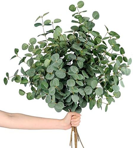 Miracliy 14 PCS Artificial Eucalyptus Stems, Faux Eucalyptus Leaves Greenery Stems Bulk for Vase Wed | Amazon (US)