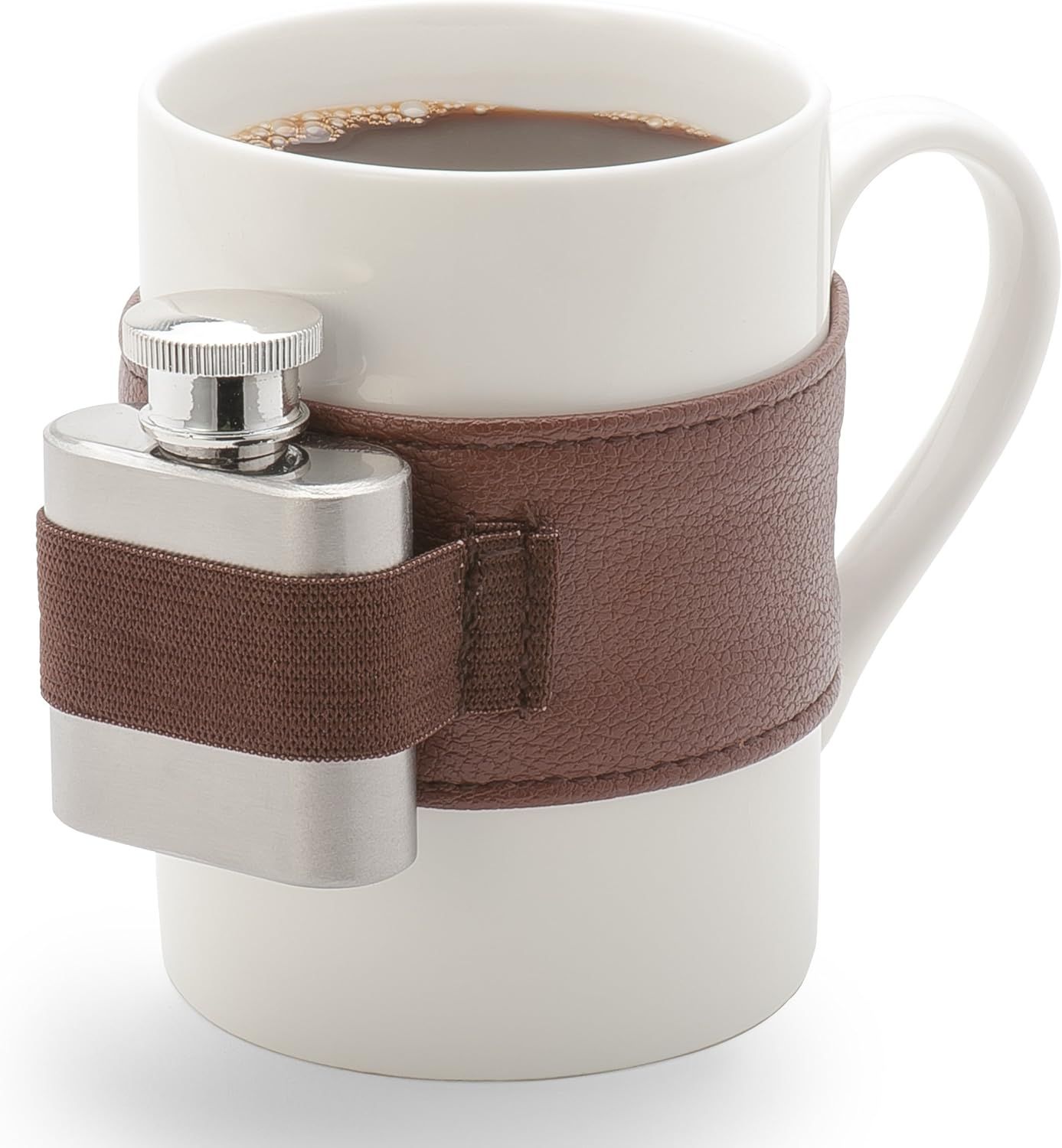 NPW-USA Extra Shot Coffee Mug & Mini Flask Set, White/Brown | Amazon (US)