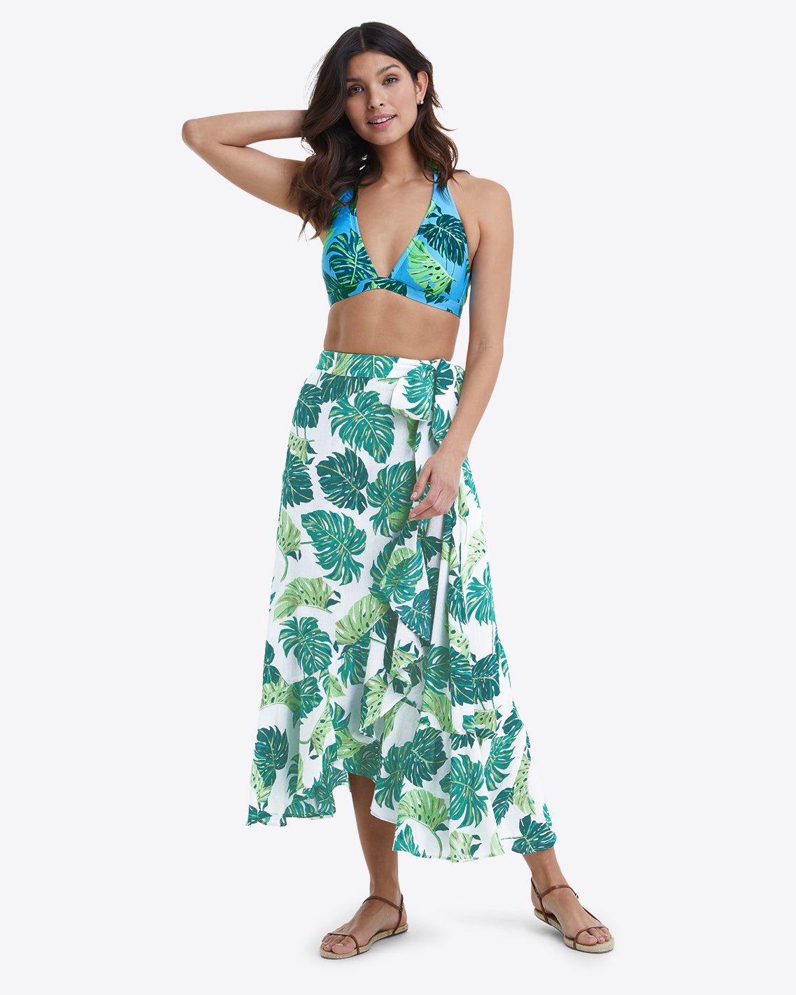 Floral Maxi Skirt in Monstera Floral | Draper James (US)