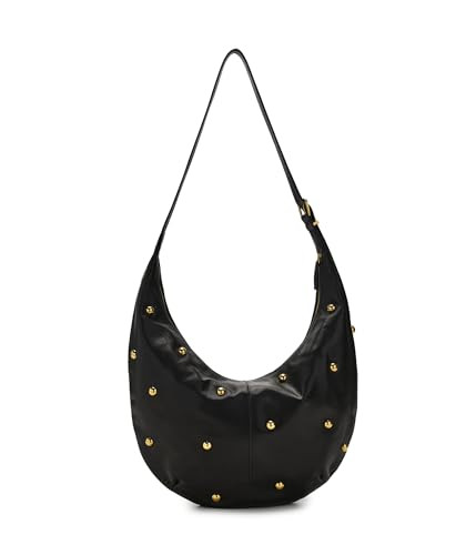 Madewell Women The Essential Curve Shoulder Bag in Studded Suede True Black Multi One Size | Amazon (US)