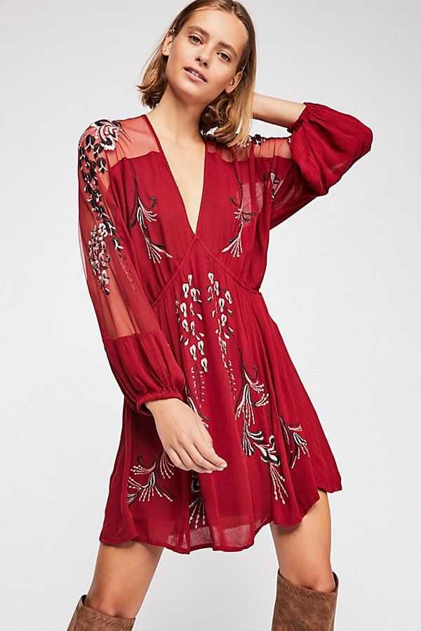 Bonjour Embroidered Mini Dress by Free People | Free People (Global - UK&FR Excluded)